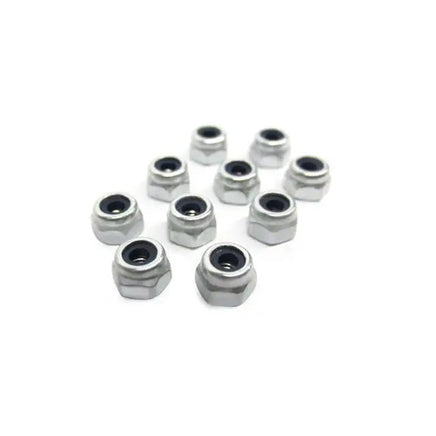 HC206-S Metric hex locknut Nuts M3 H4 (10pcs)-Mad 4 Heli