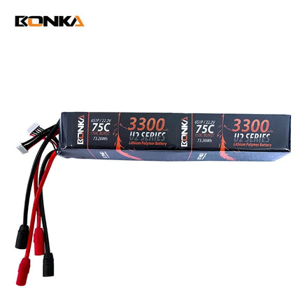 BONKA 3300mAh 75C 12S LiPo Battery (AS150)-Mad 4 Heli