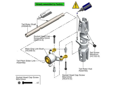 H0056-S Tail Pitch Slider Links - IL GOBLIN KSE-Mad 4 Heli