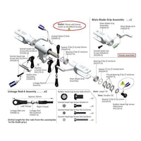 H0202-S ALUMINUM MAIN BLADE GRIP - Goblin 500-Mad 4 Heli