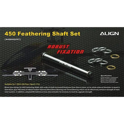 H45H005XX Align Trex 450 Feathering Shaft Set-Mad 4 Heli