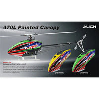 HC4705 Align Trex 470L Painted Canopy-Mad 4 Heli
