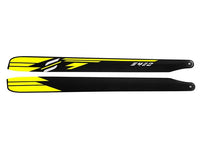 S420-Y SAB Carbon Fiber Main Blades Yellow 420mm-Mad 4 Heli