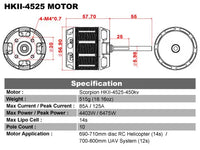Scorpion HKII-4525-450KV - ULTIMATE-Mad 4 Heli