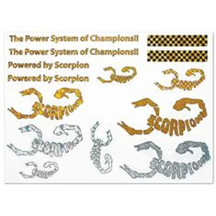 Scorpion Water Slide Decal 001 (A4 Size)-Mad 4 Heli