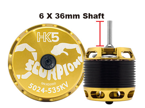 Scorpion HK5-5024-535kv (6 x 36mm shaft) NEW RELEASE