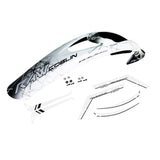 H1608-S RAW CANOPY WHITE AND STICKER-Mad 4 Heli