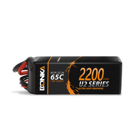 BONKA 2200mAh 65C 6S Lipo Battery-Mad 4 Heli