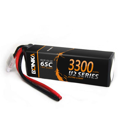 BONKA 3300mAh 65C 6S Lipo Battery-Mad 4 Heli