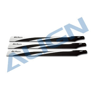 HD690D 690 ALIGN Carbon Fiber Main Blkades (3 Blade set)-Mad 4 Heli