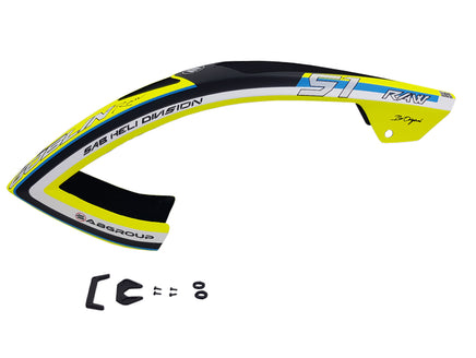 H2190-S ILGoblin RAW CF Canopy Yellow-Mad 4 Heli