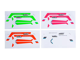 H1940-S RAW 500 Stickers White/Orange/Pink/Green-Mad 4 Heli