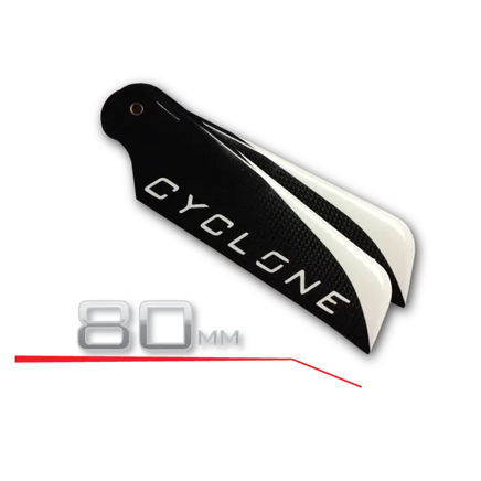 80mm CYCLONE CARBON FIBER TAIL BLADES-Mad 4 Heli