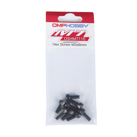 OSHM7110 OMPHOBBY M7 Hex Screw M3x8-Mad 4 Heli