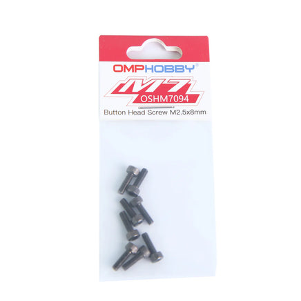 OSHM7094 OMPHOBBY M7 Button Head Screw M2.5x8-Mad 4 Heli