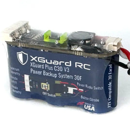AAVXG0119-V3 XGuard Plus C30 V3 Power Backup System 30F w/Telemetry, Alarm, Remote Off & Radio Switch ports-Mad 4 Heli