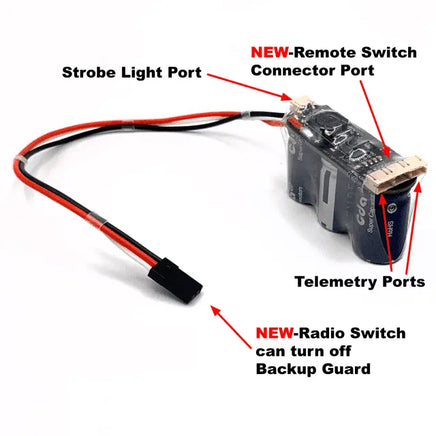 AAVXG0119-V3 XGuard Plus C30 V3 Power Backup System 30F w/Telemetry, Alarm, Remote Off & Radio Switch ports-Mad 4 Heli
