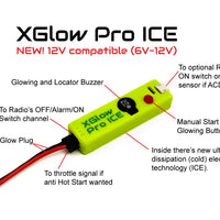 AAVXG0201-ICE4 XGlow ICE-V4 (12V Compatible) igniter with Anti-Engine Runaway, Radio Switch & Locator buzzer-Mad 4 Heli