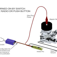 AAVXG0201-ICE4 XGlow ICE-V4 (12V Compatible) igniter with Anti-Engine Runaway, Radio Switch & Locator buzzer-Mad 4 Heli