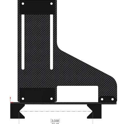 AAVXG0450 Ultra-High precision carbon fiber Pitch Gauge phone holder for the IRCHA App-Mad 4 Heli