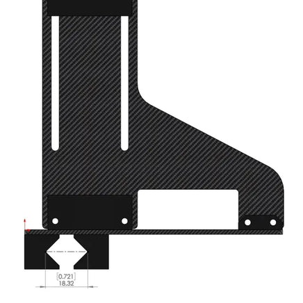 AAVXG0450 Ultra-High precision carbon fiber Pitch Gauge phone holder for the IRCHA App-Mad 4 Heli