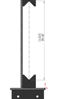 AAVXG0450 Ultra-High precision carbon fiber Pitch Gauge phone holder for the IRCHA App-Mad 4 Heli