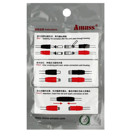 Amass AS150 Male Female Anti Spark Connector 7mm Plug Set-Mad 4 Heli