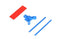 04960 Antenna support flat mounting, blue-Mad 4 Heli