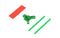 04966 Antenna support flat mounting, green-Mad 4 Heli