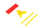 04964 Antenna support flat mounting, yellow-Mad 4 Heli
