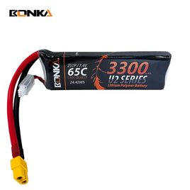 BONKA 3300mAh 65C 2S LiPo Battery (XT60)-Mad 4 Heli