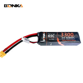 BONKA 3300mAh 65C 3S LiPo Battery (XT60)-Mad 4 Heli