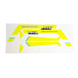 H1939-S RAW 500 RAW500 STICKER SET YELLOW-Mad 4 Heli