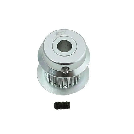 H0501-21-S - ALUMINUM MOTOR PULLEY 21T - GOBLIN 380-Mad 4 Heli