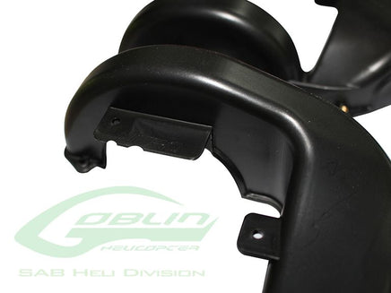 H0662-S - PLASTIC FAN CASE SET - GOBLIN NITRO's-Mad 4 Heli