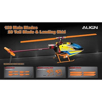 H15F001XOW Align trex 150 Landing Skid- Orange-Mad 4 Heli