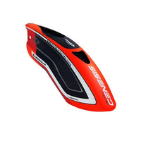 H2175-S Carbon Fiber Canopy Matte Orange-Mad 4 Heli