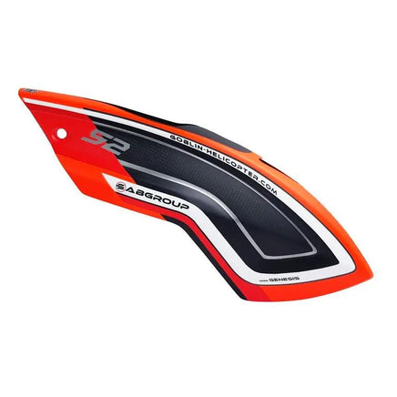 H2175-S Carbon Fiber Canopy Matte Orange-Mad 4 Heli