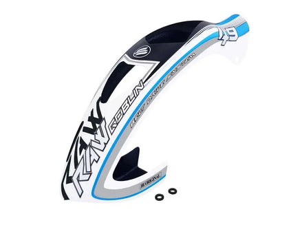 H2243-S Goblin RAW 420 Competition Canopy Matte White/Blue-Mad 4 Heli