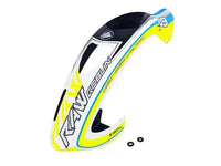 H2244-S Goblin RAW 420 Competition Canopy Matte Yellow/Blue-Mad 4 Heli