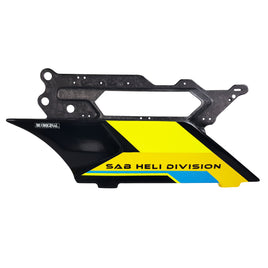 H2338-Y-S Forged CF Side Frame Yellow Right (DX) - Goblin Genesis F3C - Mad 4 Heli