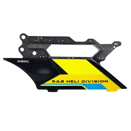H2338-Y-S Forged CF Side Frame Yellow Right (DX) - Goblin Genesis F3C - Mad 4 Heli