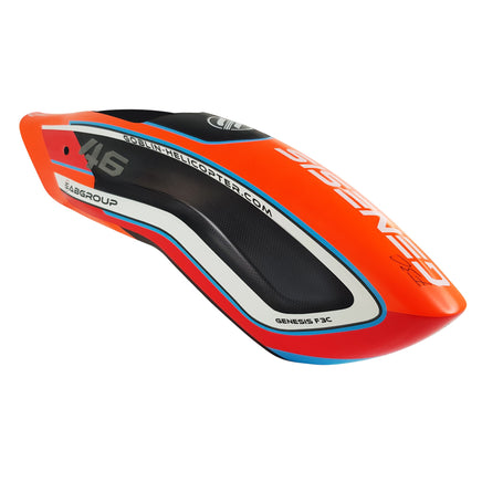 H2339-O-S Genesis F3C CF Canopy Orange - Mad 4 Heli - image 2
