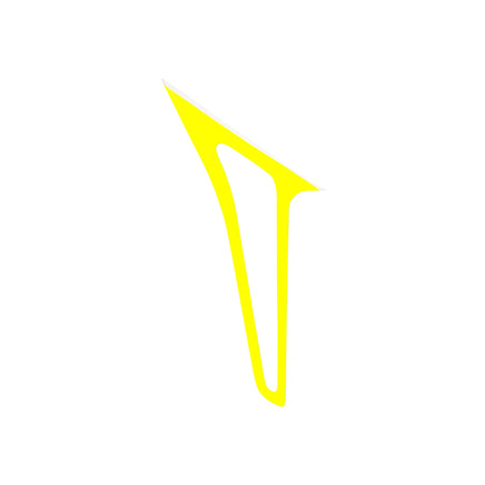 H2391-Y-S Composite Tail Fin Yellow - Goblin Genesis F3C - Mad 4 Heli