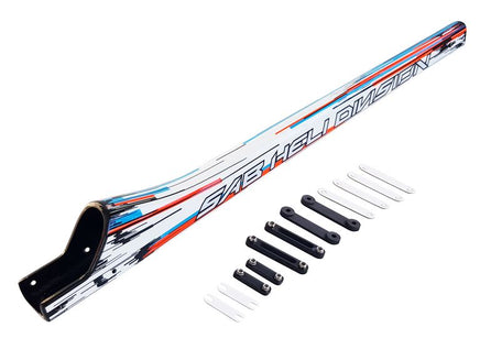 H2436-S CF Tail Boom White-Mad 4 Heli