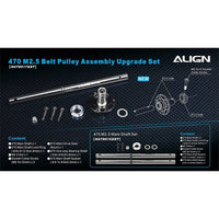 H47H016XX Align Trex 470L M2.5 Main Shaft Set-Mad 4 Heli
