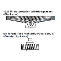 H70G012XX Align Trex 102T M1 Helical Autorotation Tail Drive Gear Set-Mad 4 Heli