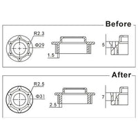 H7NG003XX Align Trex One-way Bearing Case.-Mad 4 Heli