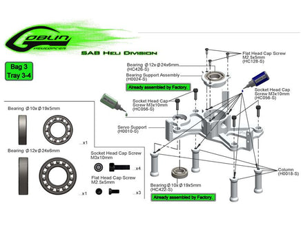 HC056-S Socket Head Cap M3x10mm-Mad 4 Heli