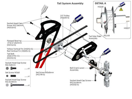 HC342-S Goblin 500 Tail Belt 1530-4.5mm-Mad 4 Heli
